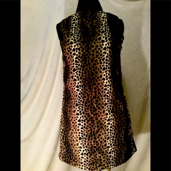 NEW LEOPARD PLUSH VELVET MINI DRESS - Picture 2 of 5